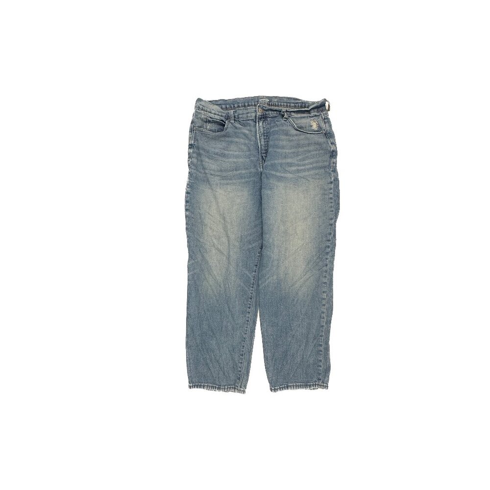 Old Navy The‎ Sky Hi Straight Distressed Women's size 16 Medium Blue Denim Jeans